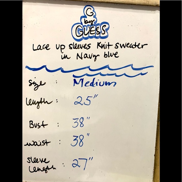 G by GUESS• Laced Up Knit Sweater/ size (M) - Picture 6 of 6